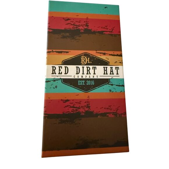 Red Dirt Hat Company Taupe Roughout With Herringbone Rawhid Rodeo Wallet, NWT - Picture 6 of 7